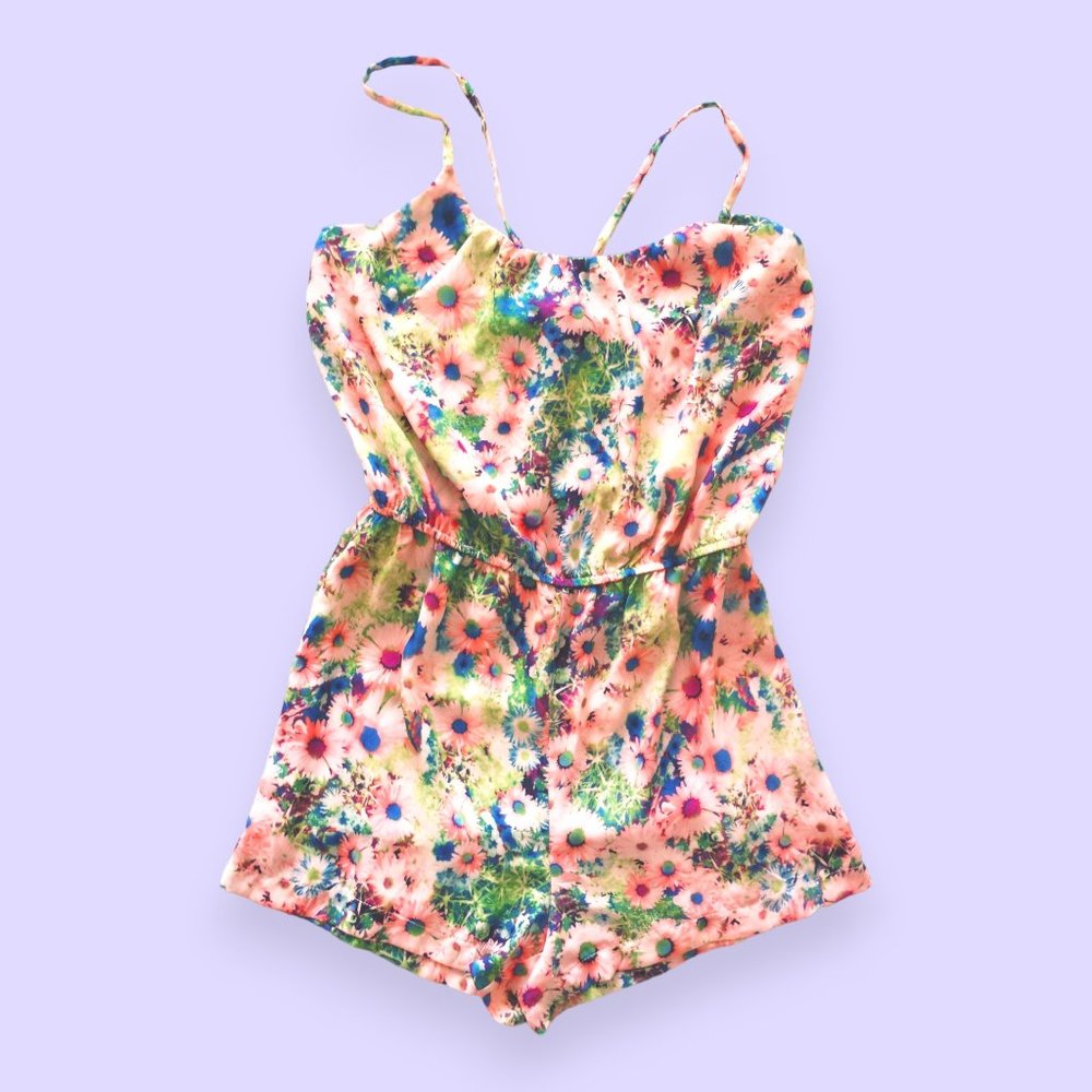 Pretty Pink Floral Romper F21 Forever 21 S